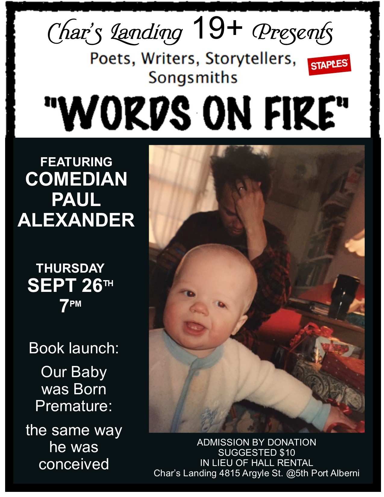 Paul Alexander Book Reading Poster